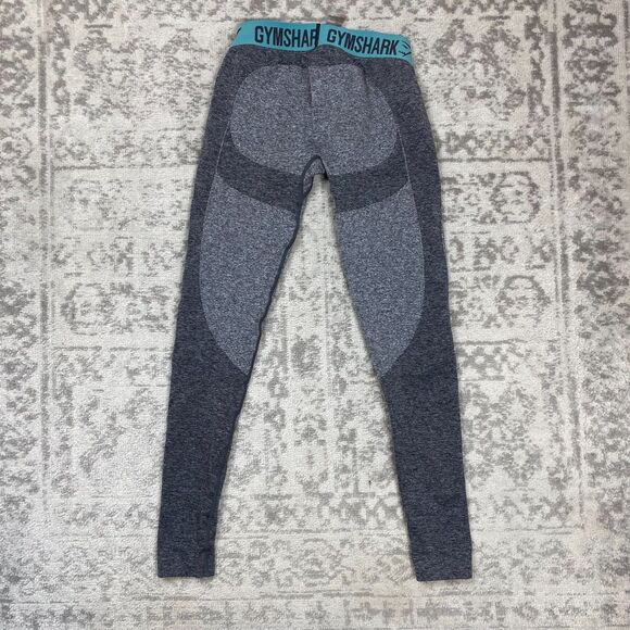 Gymshark Leggings Yoga Athletic Gray Seamless Booty Contour Low Rise Size Medium - Picture 3 of 5